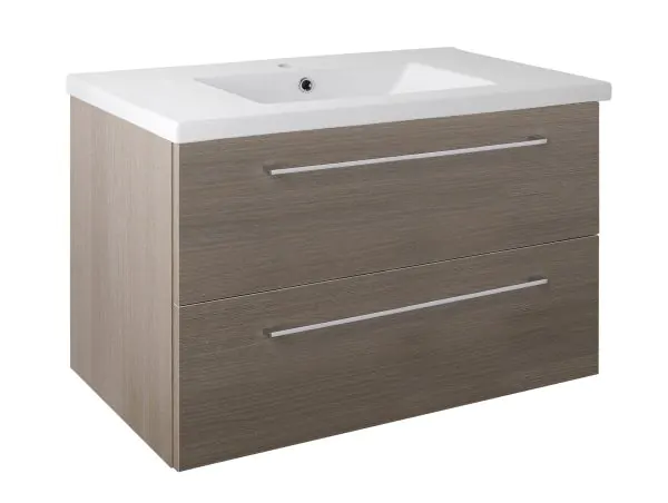 Just Taps Pace 800 Wall Mounted Unit with Drawers and Basin – Grey