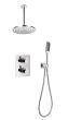 Flova Urban thermostatic 2-outlet shower valve with fixed head and handshower kit