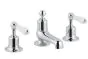 Just Taps Grosvenor Lever 3 Hole Deck Mounted Basin Mixer