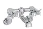 Just Taps Grosvenor Pinch Bath Filler Wall Mounted Brass with nickel finish