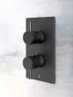 Just Taps VOS Thermostatic Concealed 1 Outlet Shower Valve-Matt Black 