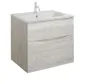 Crosswater Glide II 600 Unit with Ice White Glass Basin