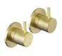 Just Taps Vos Brushed Brass wall valves