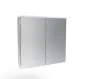 Saneux GLACIER+ 75cm 2 door Aluminium Mirror Cabinet