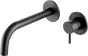 Just Taps VOS Single Lever Wall Mounted Basin Mixer with Spout 250mm Matt Black