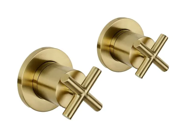 Just Taps Solex Concealed Stop Valves with Flange ¾- Pair
