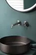 Just Taps Wall mounted basin mixer with lever Brushed Black