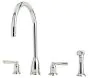 Perrin & Rowe Callisto Kitchen Sink Mixer Tap With C-Spout And Rinse Lever Handles