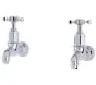 Perrin And Rowe Mayan Wall Mounted Kitchen Taps With Crosstop Handles