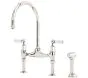Perrin And Rowe Deck Mounted Ionian Sink Mixer Tap With Lever Handles And Rinse