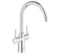 Grohe Ambi Contemporary 2 Handle Kitchen Sink Mixer Tap With Swivel Spout