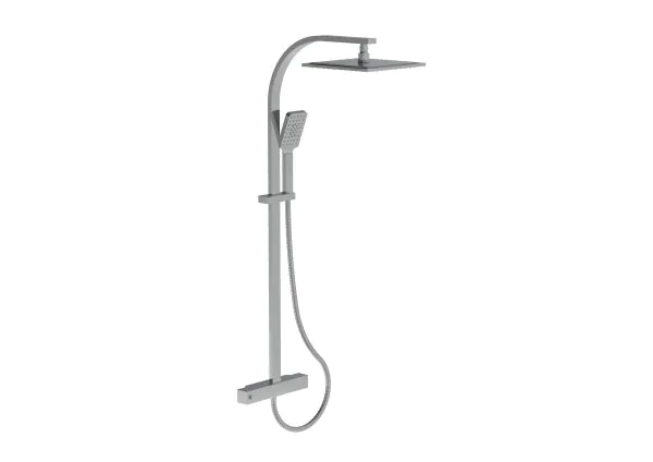 Saneux Thermostatic square shower kit – Chrome