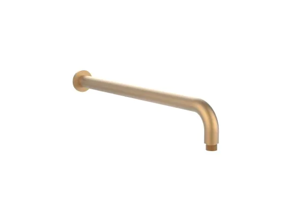 Saneux COS 400mm wall mounted shower arm – Brushed Brass