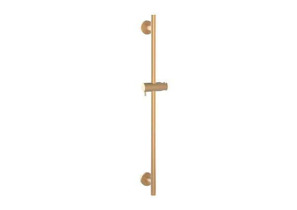 Saneux COS round shower slider rail – Brushed Brass