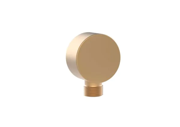 Saneux COS round shower outlet elbow – Brushed Brass