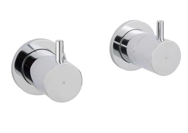 Just Taps  Florence Concealed Stop Valves With Wall Flanges 1/2"