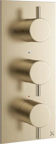 Crosswater MPRO 3 Outlet 3 Handle Concealed Thermostatic Shower Valve Portrait