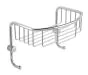 Just Taps Wall Shelf Basket with Hooks 290mm Wide- Chrome