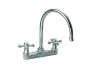 Just Taps Queen's Deck Mounted Sink Mixer, Swivel Spout