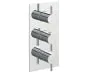 Just Taps Fonti Thermostatic 2 Outlet Shower Valve Vertical