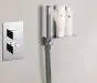 Just Taps Athena 3 Outlet Touch Thermostat with Overhead, Hand Shower & Bath Filler