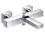 Just Taps Athena square wall mounted thermostatic bath shower mixer