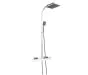 Just Taps Athena thermostatic shower mixer with rigid riser and overhead shower