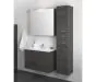 Just Taps Pace 600 Wall Mounted Unit with Drawers and Basin – Black