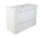Just Taps Pace 800 wall mounted unit with two drawers – White