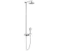 Just Taps Thermostatic Rail with Overhead and multifunction hand shower