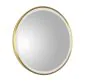 Just Taps VOS Round LED Illuminated Mirror With Light Brushed Brass 600mm