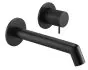 Just Taps Wall mounted basin mixer with lever Matt Black