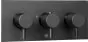 Just Taps VOS matt black, thermostatic concealed 3 outlet shower valve, horizontal MP 0.5