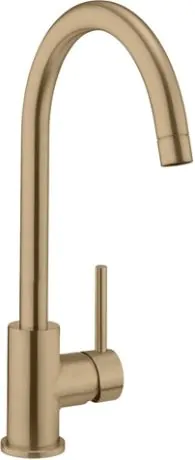 Crosswater MPRO Side Lever Kitchen Mixer Brushed Brass