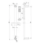 Just Taps Infinity slide rail kit with single function hand shower