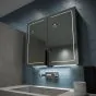 HIB Vapor LED Bathroom Cabinet 80cm x 70cm x 12.2cm