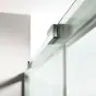 Crosswater Shower Enclosures Design 8 Matt Black Single Sliding Door with Soft Close Side Panel 800mm