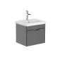 Saneux INDIGO 1-drawer unit gloss grey for 50cm basin