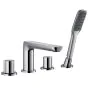 Flova Allore 4-hole deck mounted bath and shower mixer with shower set