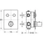 Flova Concealed thermostatic GoClick® 2-outlet valve