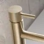 Crosswater MPRO Basin Mixer Tap with Knurled Detailing - Brushed Brass