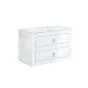 Crosswater Canvass 700 Double Drawer Unit  White Gloss