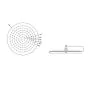 Just Taps Glide Ultra-Thin Round Fixed Shower Head 400mm-Chrome