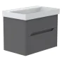 GSI Nubes Lacquer 80 x 50 2 Drawer Vanity Unit