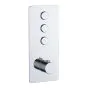 Just Taps Touch-Hugo 3 Outlets Push Button Thermostatic Shower Valve-Chrome