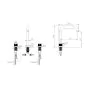 Abacus Iso Pro Deck Mount 3Th Basin Mixer Brushed Nickel