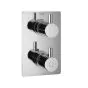 Flova Levo slim square 3-outlet shower trim kit only