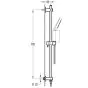 Flova Round slide rail with shower kit with integral wall outlet elbow