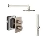 Abacus Shower Pack 3 - Round - Brushed Nickel