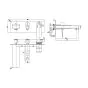 Abacus Edge Wall Mount Concealed Bathshower Mixer Chrome